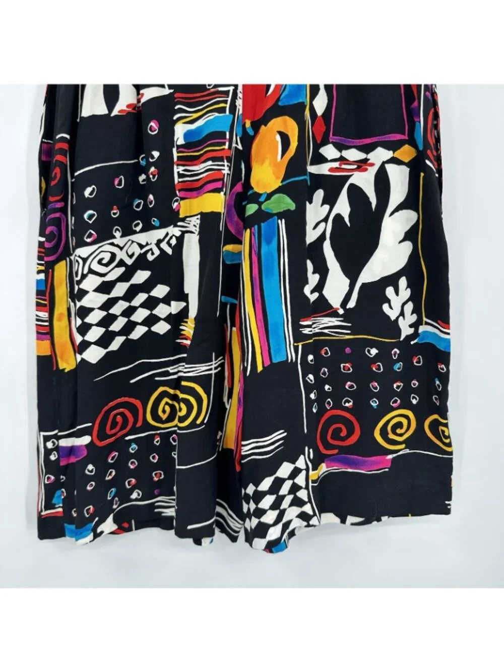 vintage 80s high waisted GRAPHIC PRINT bermuda shorts art teacher downtown girl